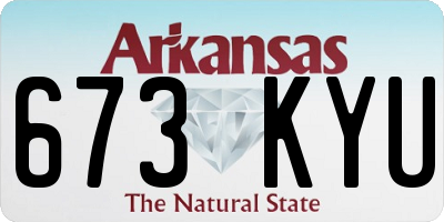 AR license plate 673KYU