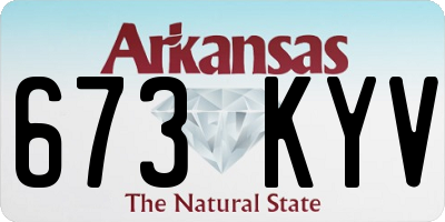 AR license plate 673KYV