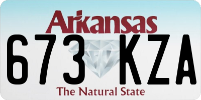 AR license plate 673KZA
