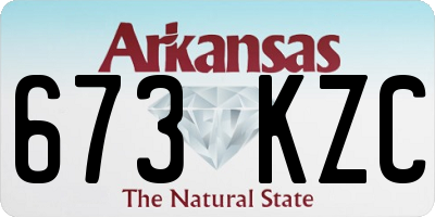 AR license plate 673KZC
