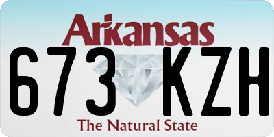 AR license plate 673KZH