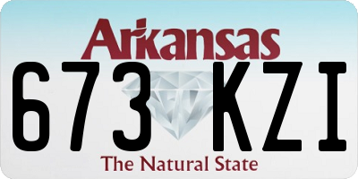 AR license plate 673KZI