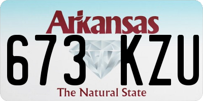 AR license plate 673KZU