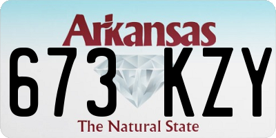 AR license plate 673KZY