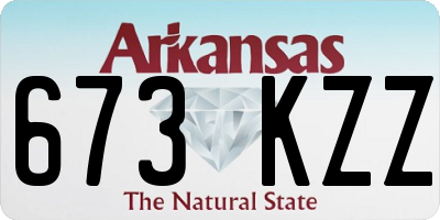 AR license plate 673KZZ