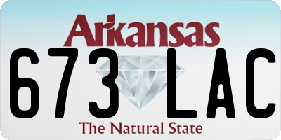 AR license plate 673LAC