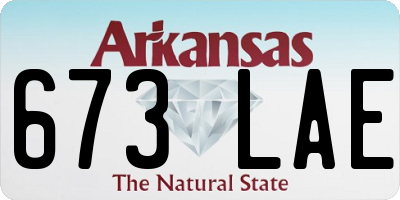 AR license plate 673LAE