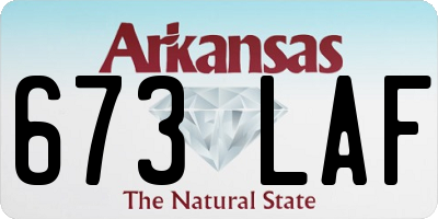 AR license plate 673LAF