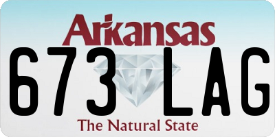 AR license plate 673LAG