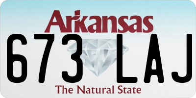 AR license plate 673LAJ
