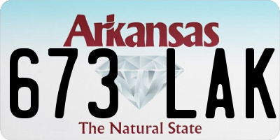 AR license plate 673LAK