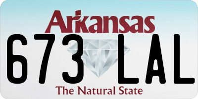 AR license plate 673LAL