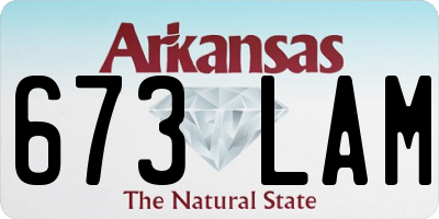 AR license plate 673LAM