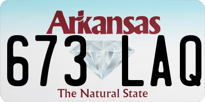 AR license plate 673LAQ