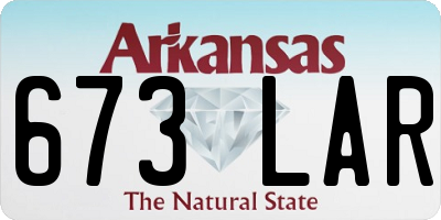 AR license plate 673LAR