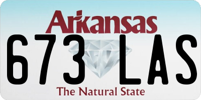 AR license plate 673LAS