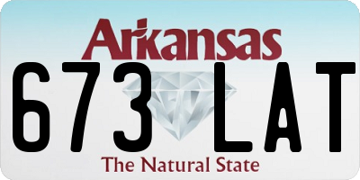 AR license plate 673LAT
