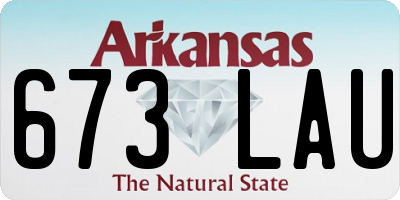 AR license plate 673LAU