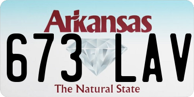 AR license plate 673LAV