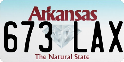 AR license plate 673LAX
