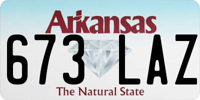 AR license plate 673LAZ