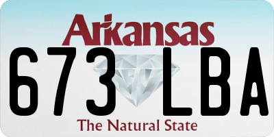 AR license plate 673LBA