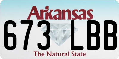 AR license plate 673LBB