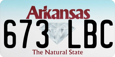 AR license plate 673LBC