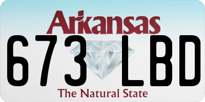 AR license plate 673LBD