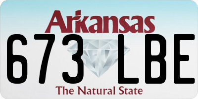 AR license plate 673LBE