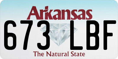 AR license plate 673LBF