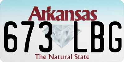 AR license plate 673LBG
