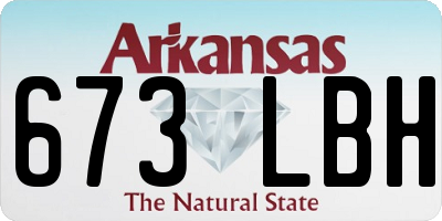 AR license plate 673LBH