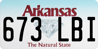 AR license plate 673LBI