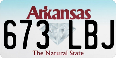 AR license plate 673LBJ