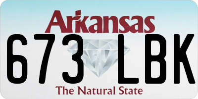 AR license plate 673LBK