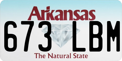 AR license plate 673LBM