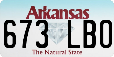 AR license plate 673LBO