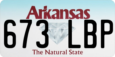 AR license plate 673LBP