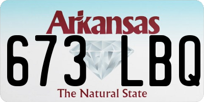 AR license plate 673LBQ