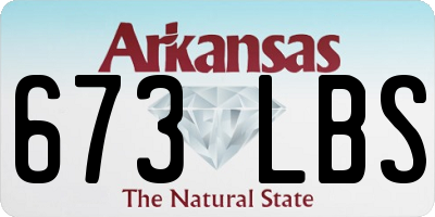 AR license plate 673LBS