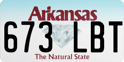 AR license plate 673LBT