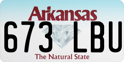 AR license plate 673LBU