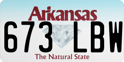 AR license plate 673LBW