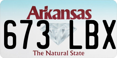 AR license plate 673LBX