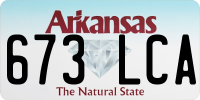 AR license plate 673LCA