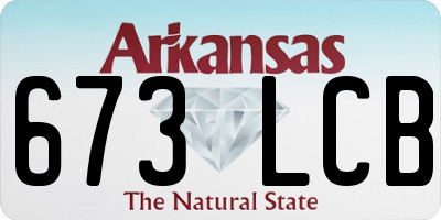 AR license plate 673LCB
