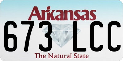 AR license plate 673LCC