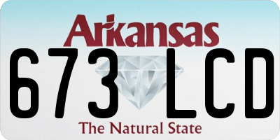 AR license plate 673LCD