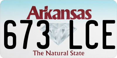 AR license plate 673LCE